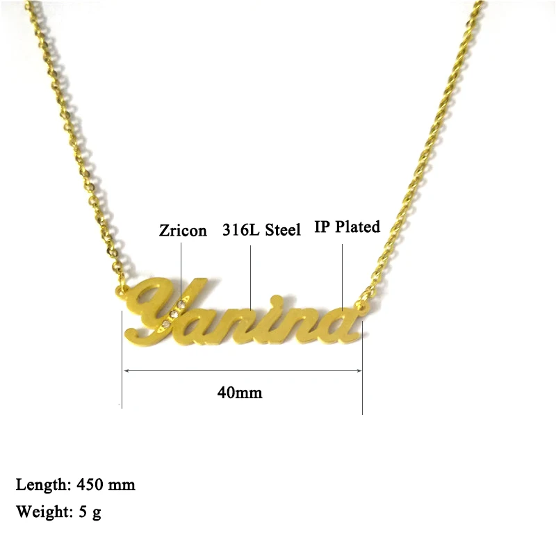 MadApe "Yanina" Pendant & Neckalce For Women, Custom Any Personalized Women And Men Name Necklace, Customized Jewelry For Women
MadApe "Yanina" Pendant & Neckalce For Women, Custom Any Personalized Women And Men Name Necklace, Customized Jewelry For Women