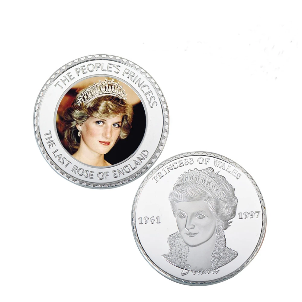 Luxury Home Decor Princess Diana Challenge Silver Coin Colored Commemorative Customized England Princess Challenge Coin
Luxury Home Decor Princess Diana Challenge Silver Coin Colored Commemorative Customized England Princess Challenge Coin
