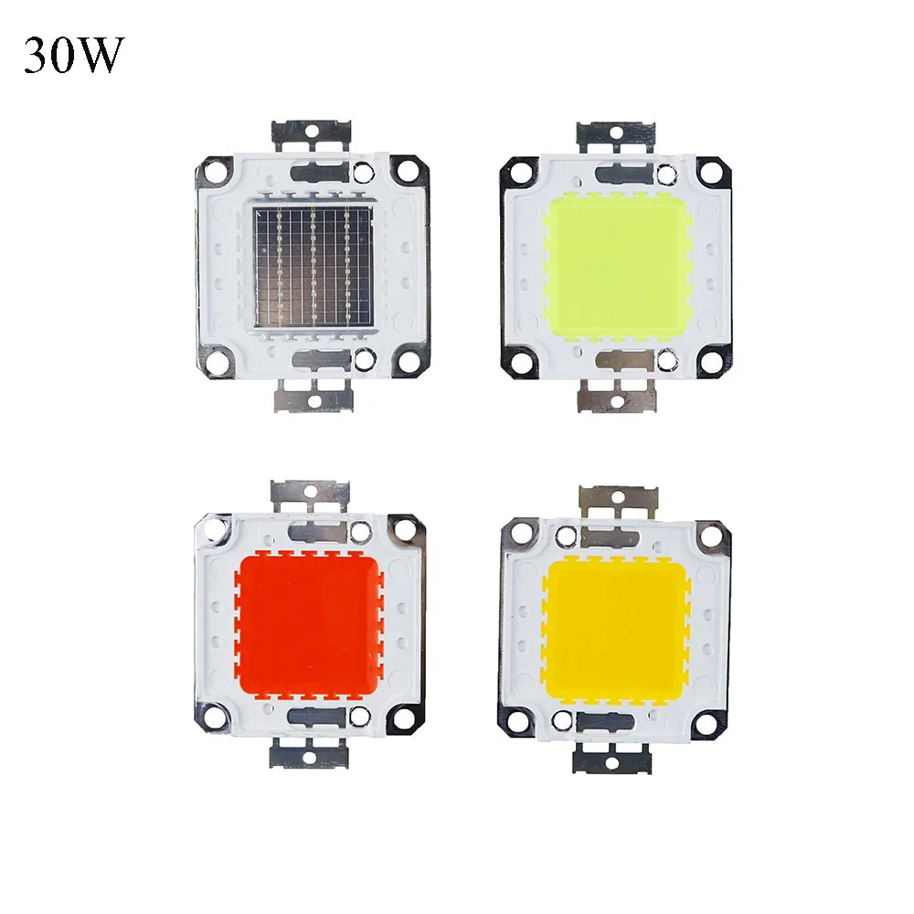 

High Power LED chips bulb 10W 20W 30W 50W Red Green Yellow Blue Flood light Integration COB Lamp outdoor lighting for 30V-34V