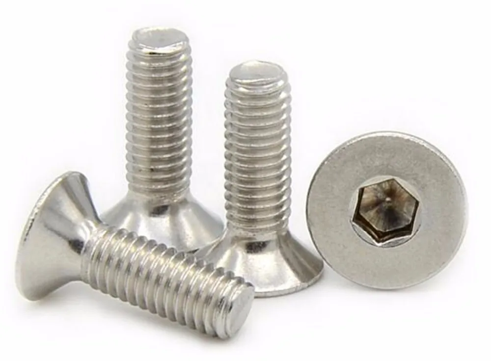 100PCS M5 Stainless Steel Flat Head Screw Countersunk Hex Socket Cap Bolt M5*8/10/12/16/20/25/30mm
100PCS M5 Stainless Steel Flat Head Screw Countersunk Hex Socket Cap Bolt M5*8/10/12/16/20/25/30mm