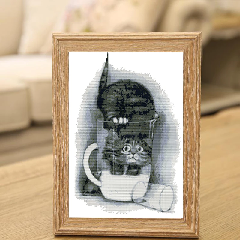 Joy Sunday Greedy Cat Pattern DIY Handmade DMC 14ct and 11ct Cross stitch kit and Precise Printed Embroidery set Needlework
Joy Sunday Greedy Cat Pattern DIY Handmade DMC 14ct and 11ct Cross stitch kit and Precise Printed Embroidery set Needlework