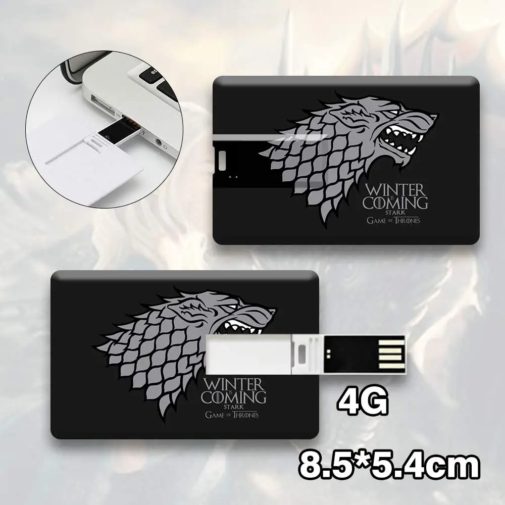 Suncomics Игра престолов 4 Гб флешки кредитные карты водонепроницаемый USB флеш