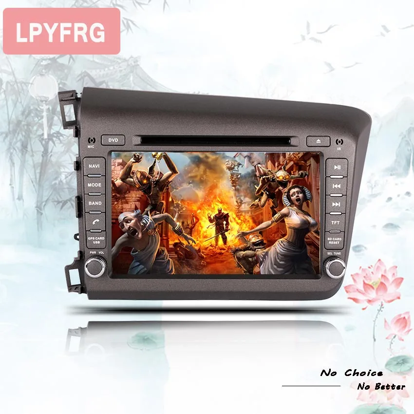 2DIN 1024*600 автомобильный dvd плеер для Honda Civic 2012 2013 с android 10 GPS ПК навигация встроенный