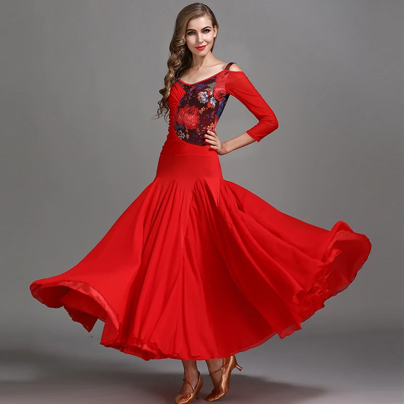 Modern dance skirt big swing skirt lace silk flower dress ballroom dance dress waltz practice skirt DQL107
Modern dance skirt big swing skirt lace silk flower dress ballroom dance dress waltz practice skirt DQL107