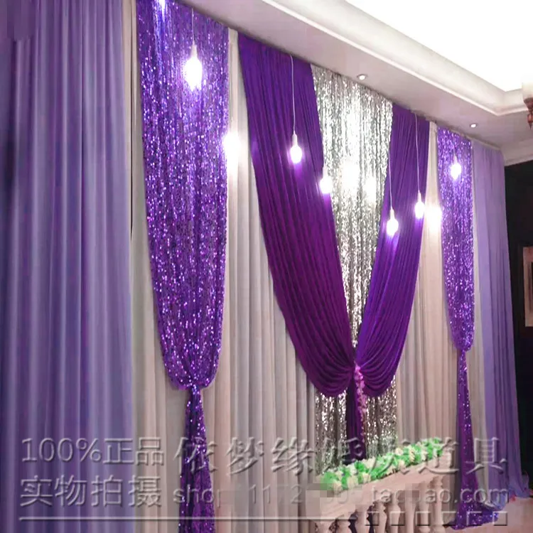 Romantic Wedding Backdrop Ice Silk Curtain Sequins Swag Party Backdround Drape Curtain Wedding Decoration 3X6M(10ft*20ft)
Romantic Wedding Backdrop Ice Silk Curtain Sequins Swag Party Backdround Drape Curtain Wedding Decoration 3X6M(10ft*20ft)