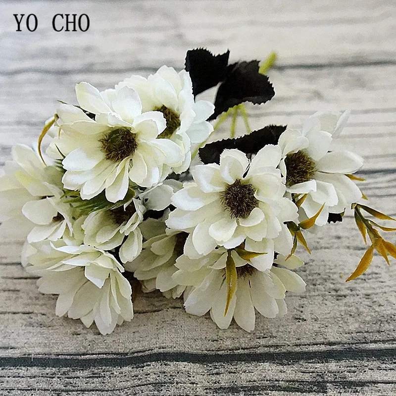 

Искусственный цветок YO CHO, искусственные гортензии, букет невесты для свадебной вечеринки, украшение для дома, искусственные растения