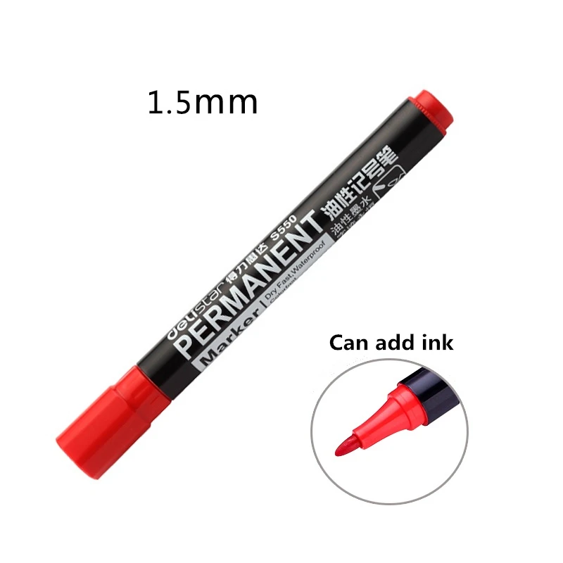 3pcs Deli Permanent Dry Fast Waterproof Oily Marker Pen School Office Supplies Stationery CD Marker Black Red Blue Ink Art Pens
3pcs Deli Permanent Dry Fast Waterproof Oily Marker Pen School Office Supplies Stationery CD Marker Black Red Blue Ink Art Pens