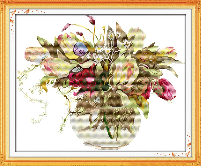 The tulip vase cross stitch kit flower 18ct 14ct 11ct count printed canvas stitching embroidery DIY handmade needlework
The tulip vase cross stitch kit flower 18ct 14ct 11ct count printed canvas stitching embroidery DIY handmade needlework