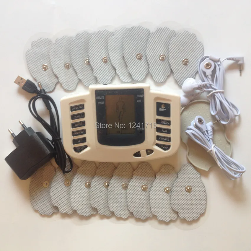 

Hot new JR-309 Electrical Stimulator Full Body Relax Muscle Therapy Massager,Pulse tens Acupuncture +16 pads+AC Adapter with USB