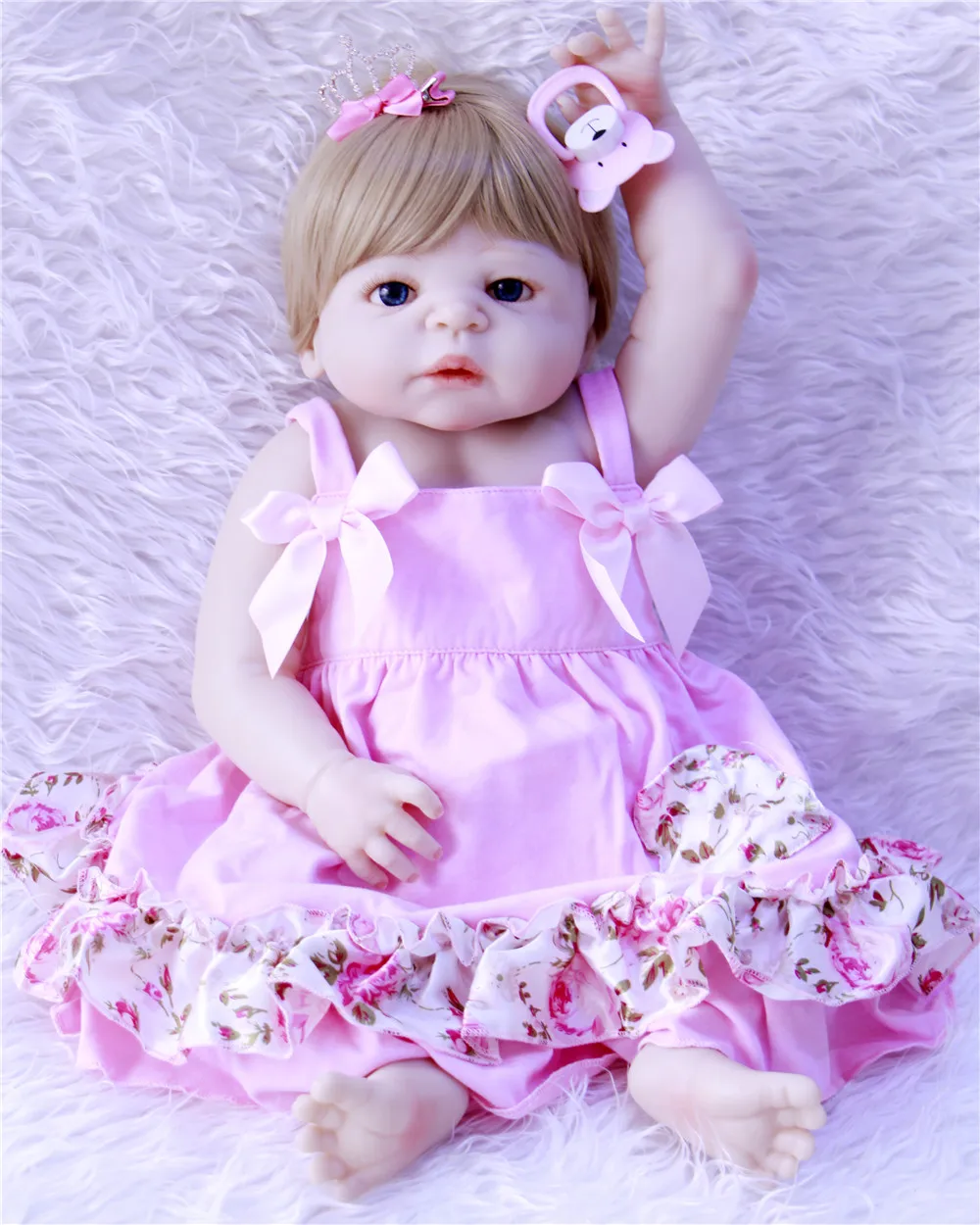 NPK 55CM 22" full Silicone Vinyl Reborn Doll Baby Dolls Girl Toys Realistic Soft Touch Bebe Dolls with Accessories For Kids Gift
NPK 55CM 22" full Silicone Vinyl Reborn Doll Baby Dolls Girl Toys Realistic Soft Touch Bebe Dolls with Accessories For Kids Gift