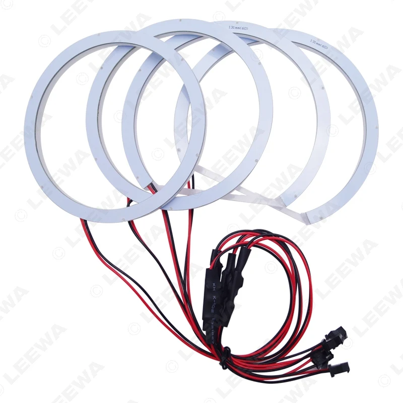 LEEWA 2X13 1 мм/2x115мм автомобильные кольца хлопковые фары SMD светодиодный ангельские
