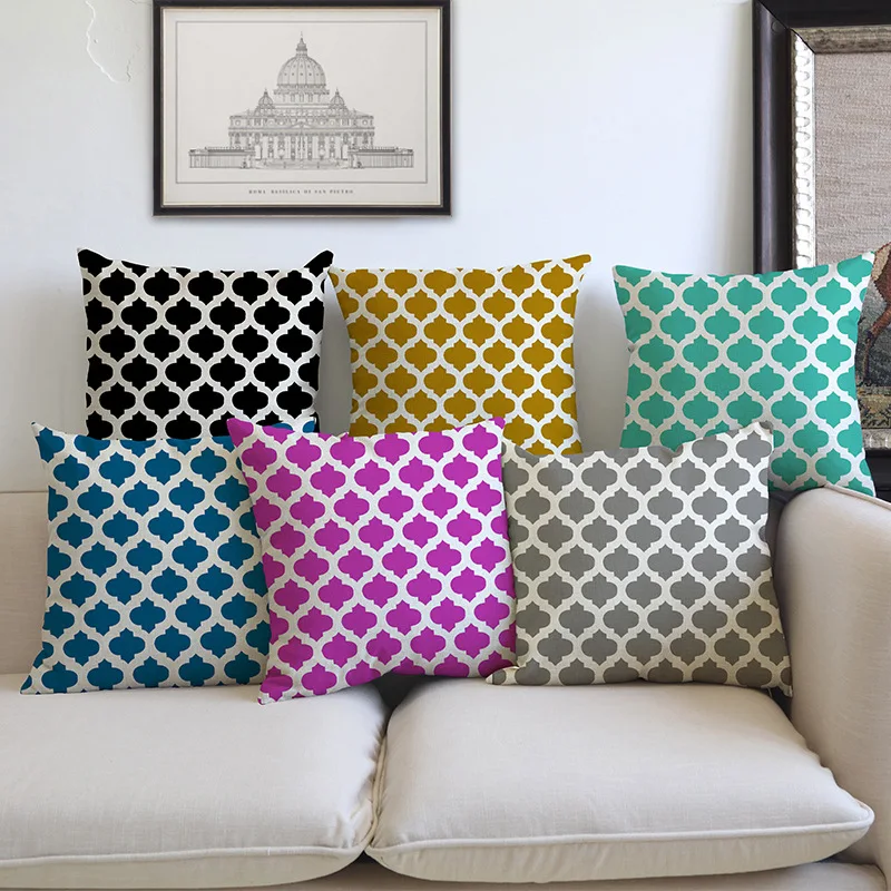 Multicolor Checked Geometry Polygon Linen Cotton Throw Pillow Case Home Chair Simple Decoration Sofa Cushion Cover 45x45cm
Multicolor Checked Geometry Polygon Linen Cotton Throw Pillow Case Home Chair Simple Decoration Sofa Cushion Cover 45x45cm