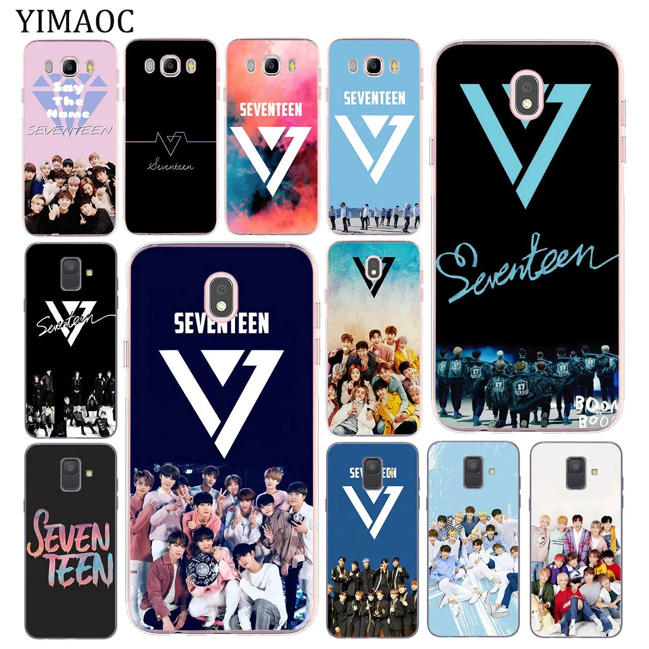 Мягкий силиконовый чехол Seventeen 17 Kpop для Samsung Galaxy J8 J3 J4 J5 J6 J7 Duo 2017 A2 Core A5 2016 A9 A8 A7 A6 Plus