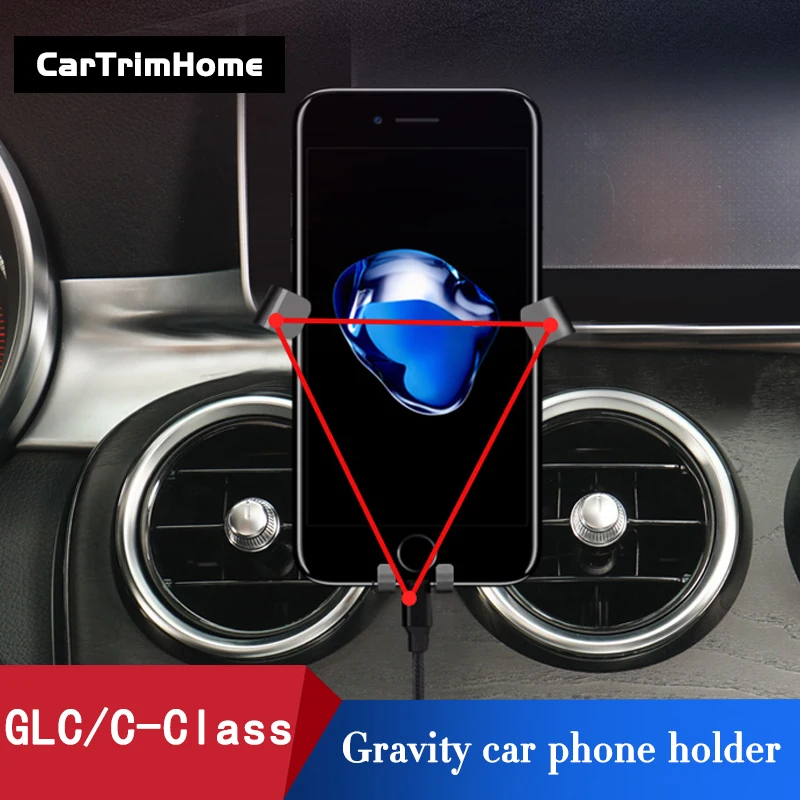 Accessories For Mercedes-Benz C-Class / GLC 2016 2017 2018 Phone Holder Gravity Mobile Cell Phone Holder Air Vent Mount Stand
Accessories For Mercedes-Benz C-Class / GLC 2016 2017 2018 Phone Holder Gravity Mobile Cell Phone Holder Air Vent Mount Stand