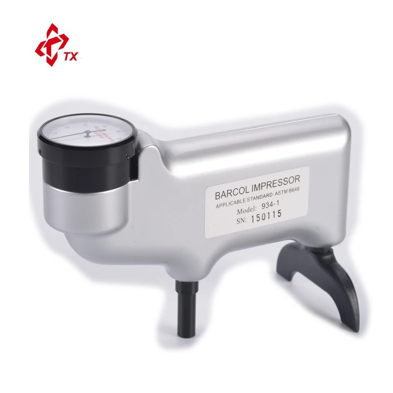 Brand TX 935 Barcol Impressor Hardness Tester durometer soft plastics hard rubber lead tin soft metals Acrylic SAN Resin
Brand TX 935 Barcol Impressor Hardness Tester durometer soft plastics hard rubber lead tin soft metals Acrylic SAN Resin