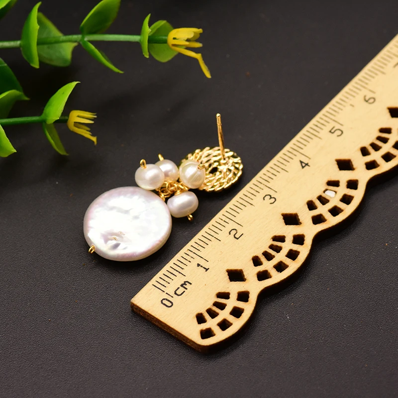GLSEEVO Baroque Round Flat Pearl Earrings For Women Mom Birthday Gift Lollipop Drop Earrings Jewelry Aretes De Mujer GE0773
GLSEEVO Baroque Round Flat Pearl Earrings For Women Mom Birthday Gift Lollipop Drop Earrings Jewelry Aretes De Mujer GE0773