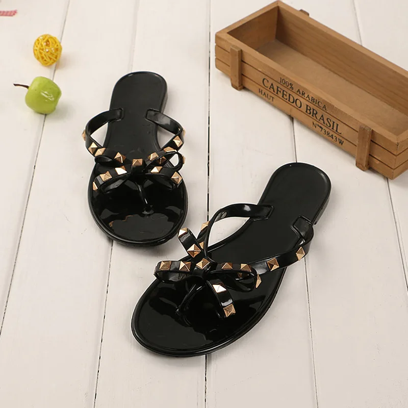 Dropshipping Women's Shoes 2019 Summer New Sandals Flat with Bow Rivets Slippers Flip-flops Slippers Garden Jelly Beach Sandals
Dropshipping Women's Shoes 2019 Summer New Sandals Flat with Bow Rivets Slippers Flip-flops Slippers Garden Jelly Beach Sandals