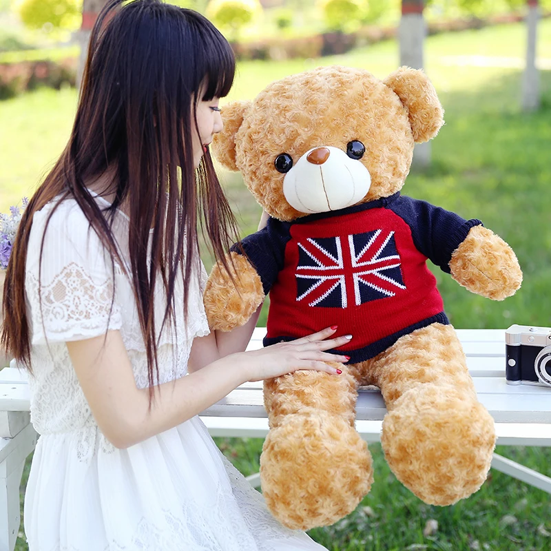 stuffed toy, new arrival large 80cm light brown teddy bear plush toy flag sweater bear doll throw pillow Christmas gift b1277
stuffed toy, new arrival large 80cm light brown teddy bear plush toy flag sweater bear doll throw pillow Christmas gift b1277