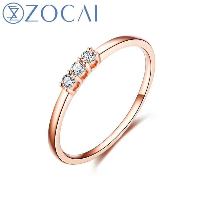 ZOCAI 100% Genuine 18K Rose Gold (Au750) Real 0.07 CT H/ SI Round Cut Diamond Women Ring W06428
ZOCAI 100% Genuine 18K Rose Gold (Au750) Real 0.07 CT H/ SI Round Cut Diamond Women Ring W06428
