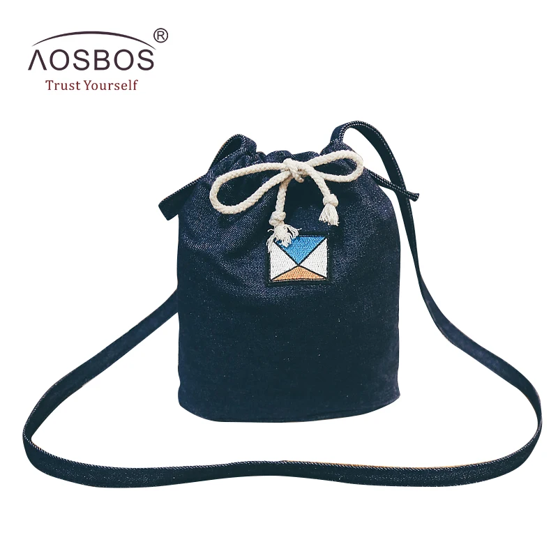 Aosbos Denim Crossbody Bags Female Casual Solid Bucket Bag Vintage Embroidery Tote Bag Women Drawstring Handbags
Aosbos Denim Crossbody Bags Female Casual Solid Bucket Bag Vintage Embroidery Tote Bag Women Drawstring Handbags