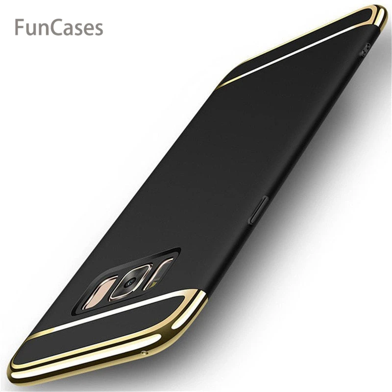 Роскошный чехол 3 в 1 для samsung Galaxy S6 S7 Edge S8 S9 Plus Note 8 с жестким покрытием нескользящая