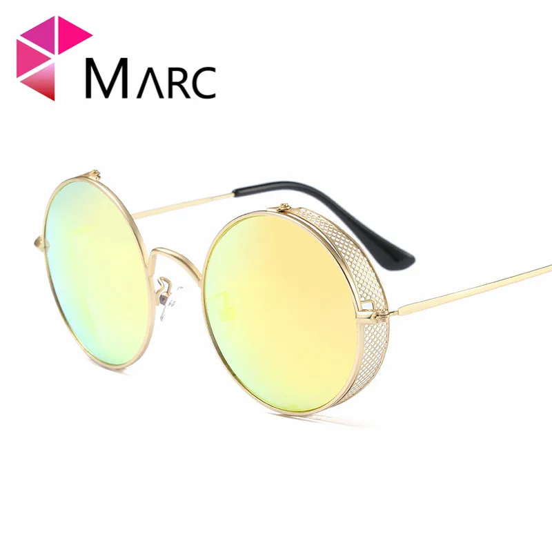 Брендовые женские солнцезащитные очки зеркальные M круглые | Аксессуары для