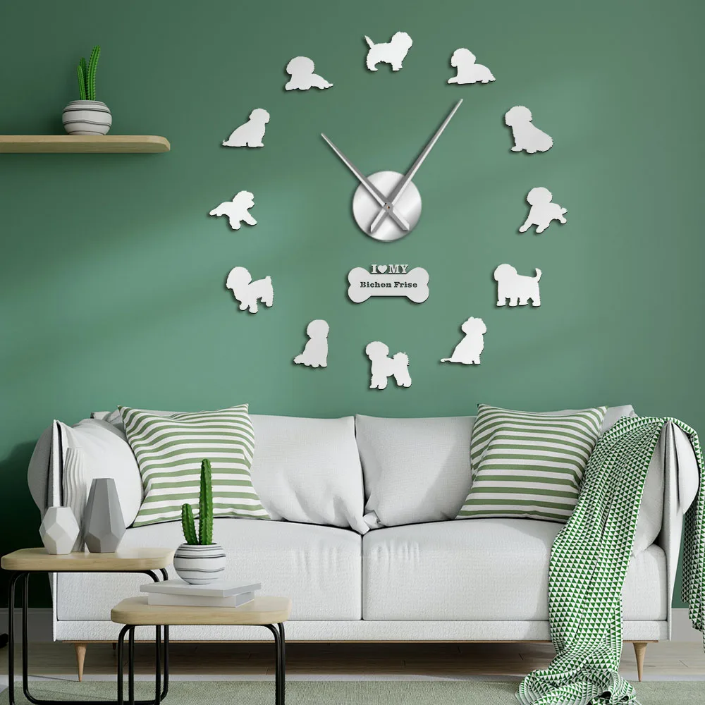 Bichon Frise Dog Breed Pug DIY Wall Clock Modern Wall Watches Animal Pet Decorative Large Big Clock Wall Sticker 3D Clock
Bichon Frise Dog Breed Pug DIY Wall Clock Modern Wall Watches Animal Pet Decorative Large Big Clock Wall Sticker 3D Clock