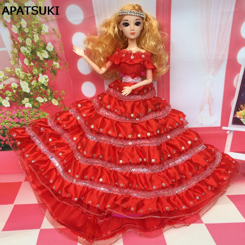 Red Wedding Dress for Barbie Doll Princess Evening Party Clothes Wears Long Dress Outfit Set Clothes for Barbie Doll Accessories
Red Wedding Dress for Barbie Doll Princess Evening Party Clothes Wears Long Dress Outfit Set Clothes for Barbie Doll Accessories