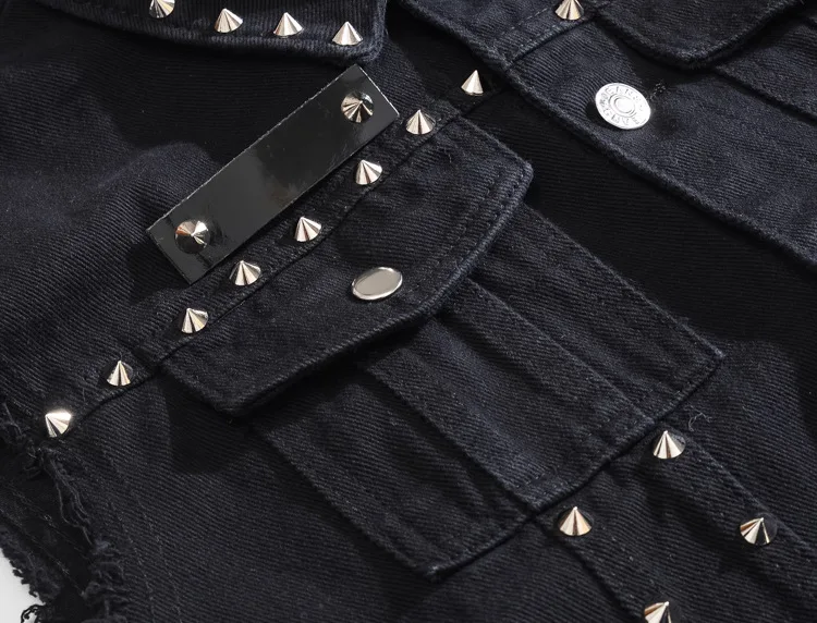 Жилет DIMUSI мужской джинсовый винтажный жилет из денима черная куртка без рукавов