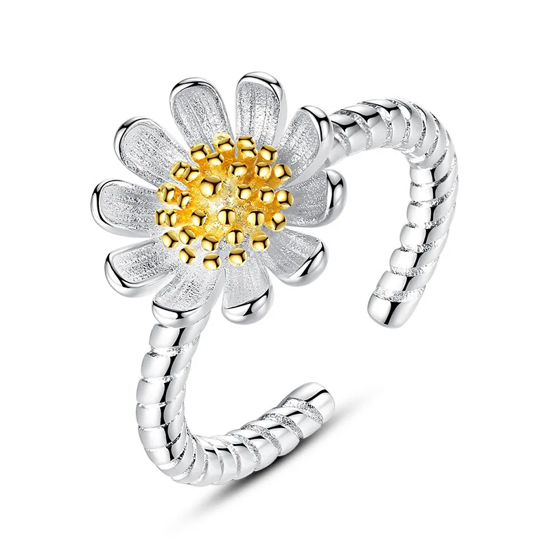 Wholesale 925 sterling silver fashion sunflower ladies finger rings jewelry women Christmas gift open party ring drop shipping
Wholesale 925 sterling silver fashion sunflower ladies finger rings jewelry women Christmas gift open party ring drop shipping