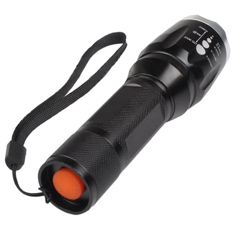 Top 2018 New 1PC 2000 Lumen T6 LED Zoomable Focus Flashlight Torch Lamp 5 Mode With Army Green Pouch 3xAAA or 1x18650 | Лампы и