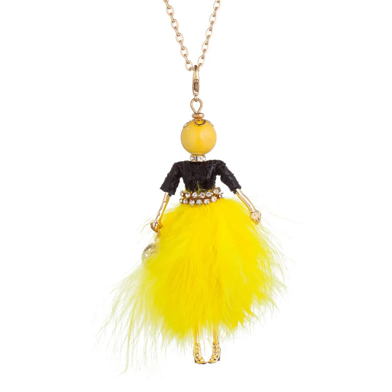 Christmas gifts Doll Pendant Necklace Lovely Dress Doll Necklaces & Pendants Maxi collares Women Winter fur Long Neckla
Christmas gifts Doll Pendant Necklace Lovely Dress Doll Necklaces & Pendants Maxi collares Women Winter fur Long Neckla
