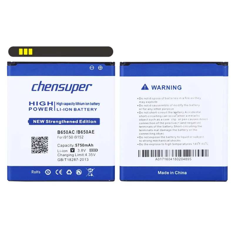 100% New Original chensuper Battery B650AC For Samsung Galaxy Mega 5.8 i9152 i9150 5750mAh Mobile Phone Replacement Battera
100% New Original chensuper Battery B650AC For Samsung Galaxy Mega 5.8 i9152 i9150 5750mAh Mobile Phone Replacement Battera