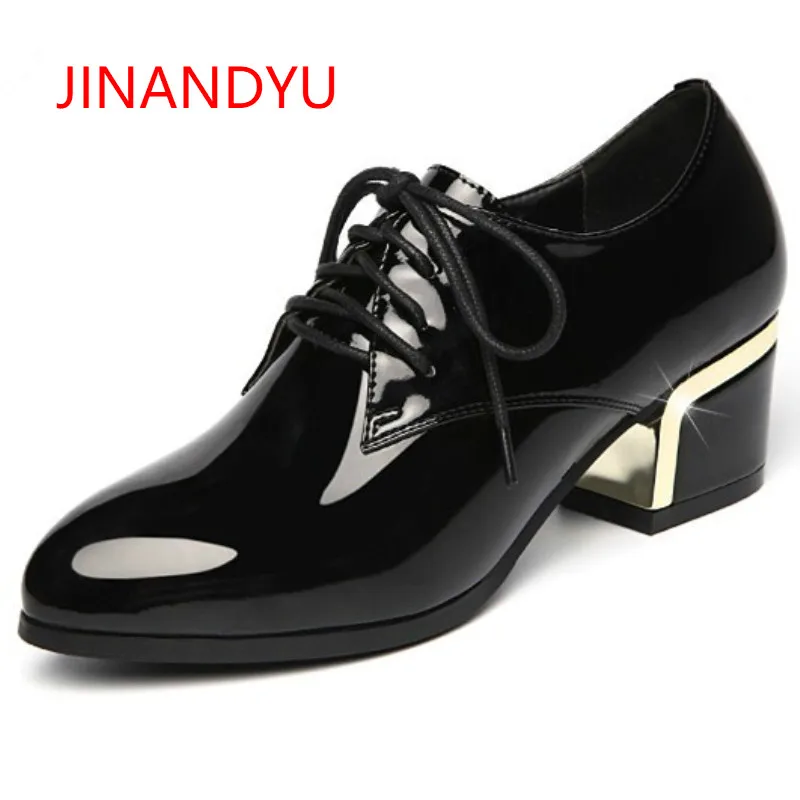 New Genuine Patent Leather Pumps Mature Pointed Toe Ladies Pumps Leisure Shopping Women's High Heel Shoes 2018 Female Footwear
New Genuine Patent Leather Pumps Mature Pointed Toe Ladies Pumps Leisure Shopping Women's High Heel Shoes 2018 Female Footwear
