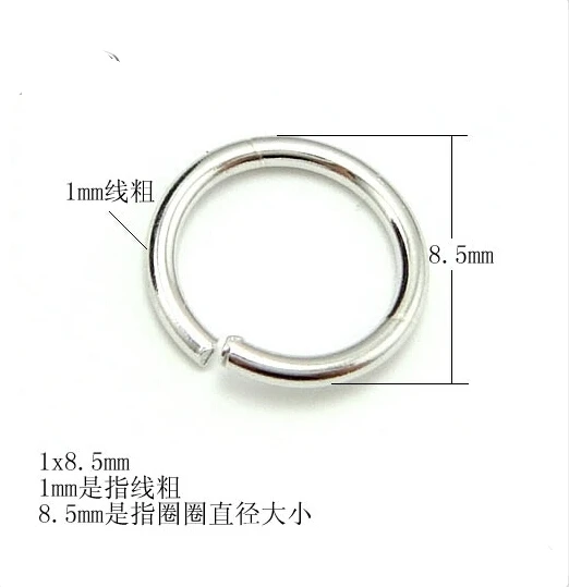 Wholesale Pure Solid sterling 925 sliver Accessories 100pcs Real 925 Silver Open Jump rings 8.5x1mm Jump Ring Finding
Wholesale Pure Solid sterling 925 sliver Accessories 100pcs Real 925 Silver Open Jump rings 8.5x1mm Jump Ring Finding