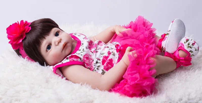 Full Body Silicone Reborn Doll Lifelike 55 CM Newborn Girl Baby Bathe Toys Lovely Child Birthday Gift Girls Brinque
Full Body Silicone Reborn Doll Lifelike 55 CM Newborn Girl Baby Bathe Toys Lovely Child Birthday Gift Girls Brinque