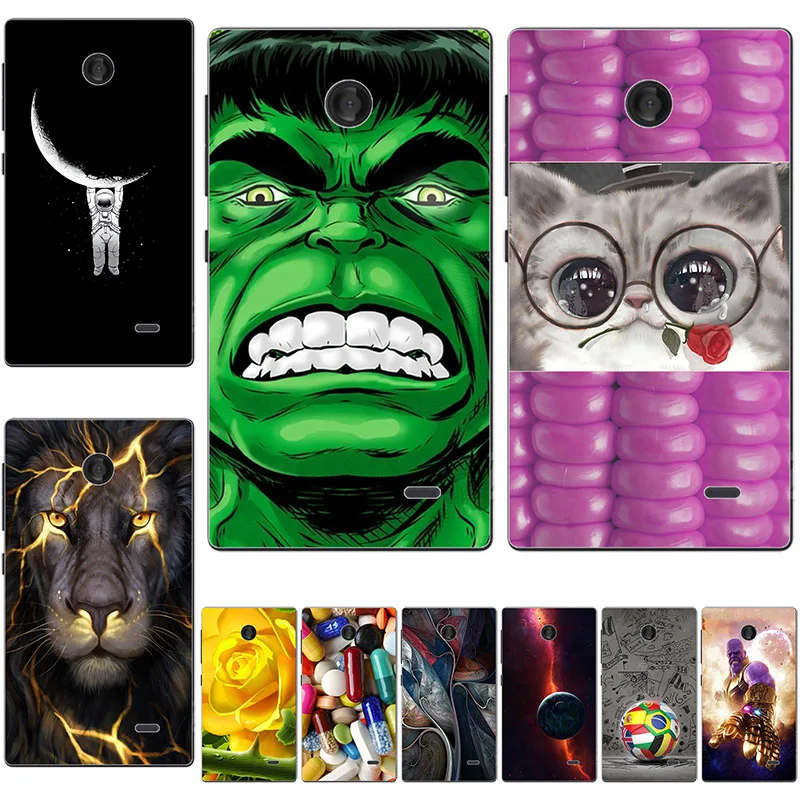 Fundas чехол для Nokia X Dual SIM A110 RM 980 задняя крышка цветок оригинальный силиконовый