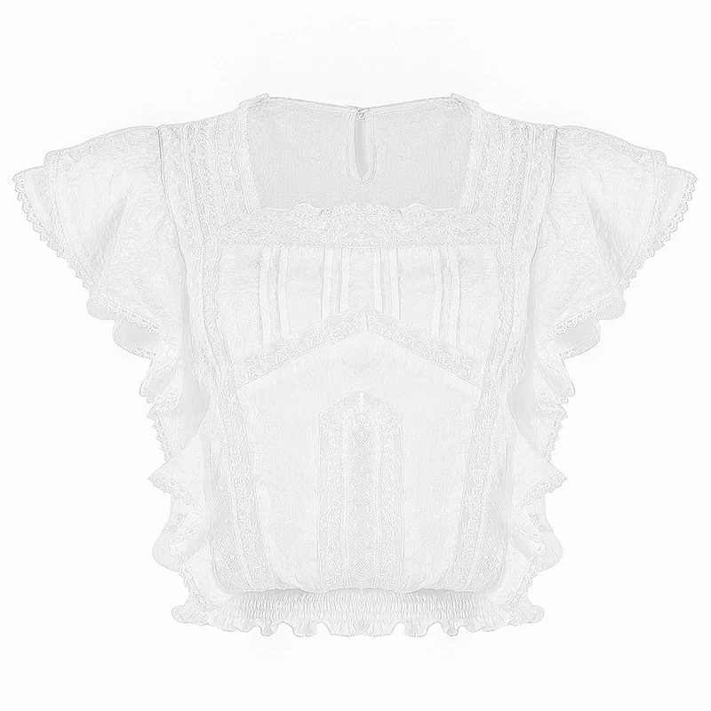 Summer Runway Chic Tops 2019 Women Sexy White Hollow Out Lace Blouses Women Elegant Ruffles Chemisier Femme
Summer Runway Chic Tops 2019 Women Sexy White Hollow Out Lace Blouses Women Elegant Ruffles Chemisier Femme