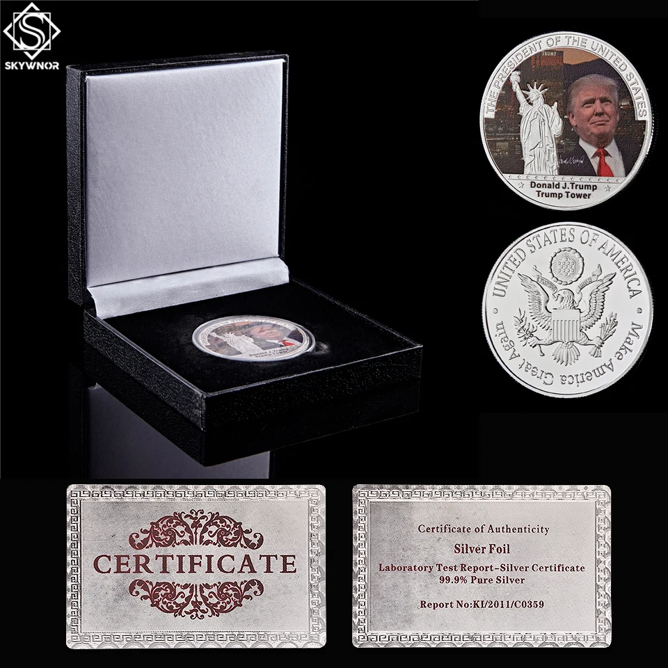 American President Donald of USA Make America Great Again Gold Coin W/ Luxury Coin Box
American President Donald of USA Make America Great Again Gold Coin W/ Luxury Coin Box