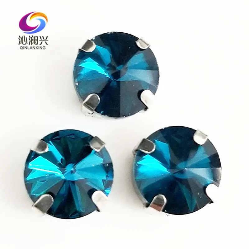 Peacock blue Round shape AAA glass crystal Silver bottom four claw rhinestones,flatback sew on stones,diy/apparel accessories
Peacock blue Round shape AAA glass crystal Silver bottom four claw rhinestones,flatback sew on stones,diy/apparel accessories