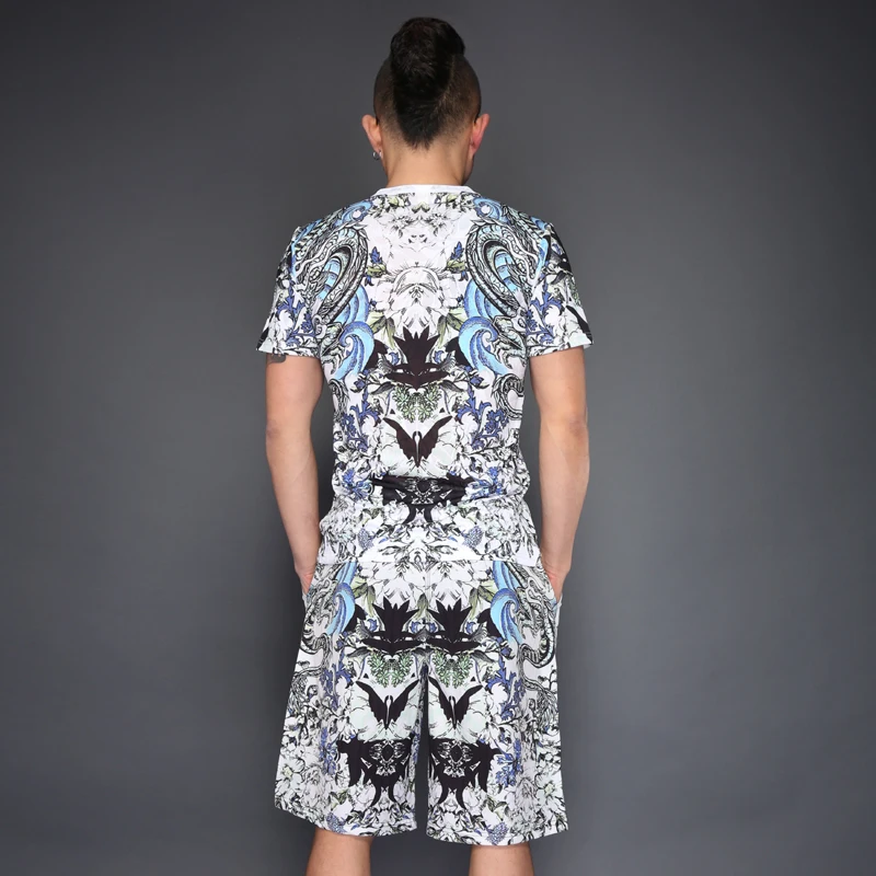 Chinese style exquisite floral 3D printing fashion t shirt and shorts suit Summer 2018 hollow breathable quality mens short sets
Chinese style exquisite floral 3D printing fashion t shirt and shorts suit Summer 2018 hollow breathable quality mens short sets