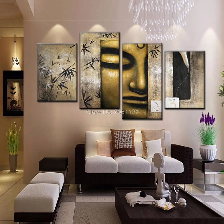Handmade cheap Large Modern Abstract bronze Buddha Painting Canvas Oil Wall Art buda Portrait Home Decoration 4 Pcs Set Picture
Handmade cheap Large Modern Abstract bronze Buddha Painting Canvas Oil Wall Art buda Portrait Home Decoration 4 Pcs Set Picture