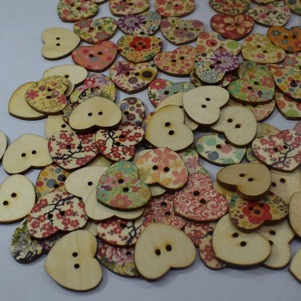 100PCS 25MM Decorative Buttons Wood Sewing Buttons Scrapbooking Pattern Printed Heart Mixed Sewing Scrapbooking Accessories
100PCS 25MM Decorative Buttons Wood Sewing Buttons Scrapbooking Pattern Printed Heart Mixed Sewing Scrapbooking Accessories