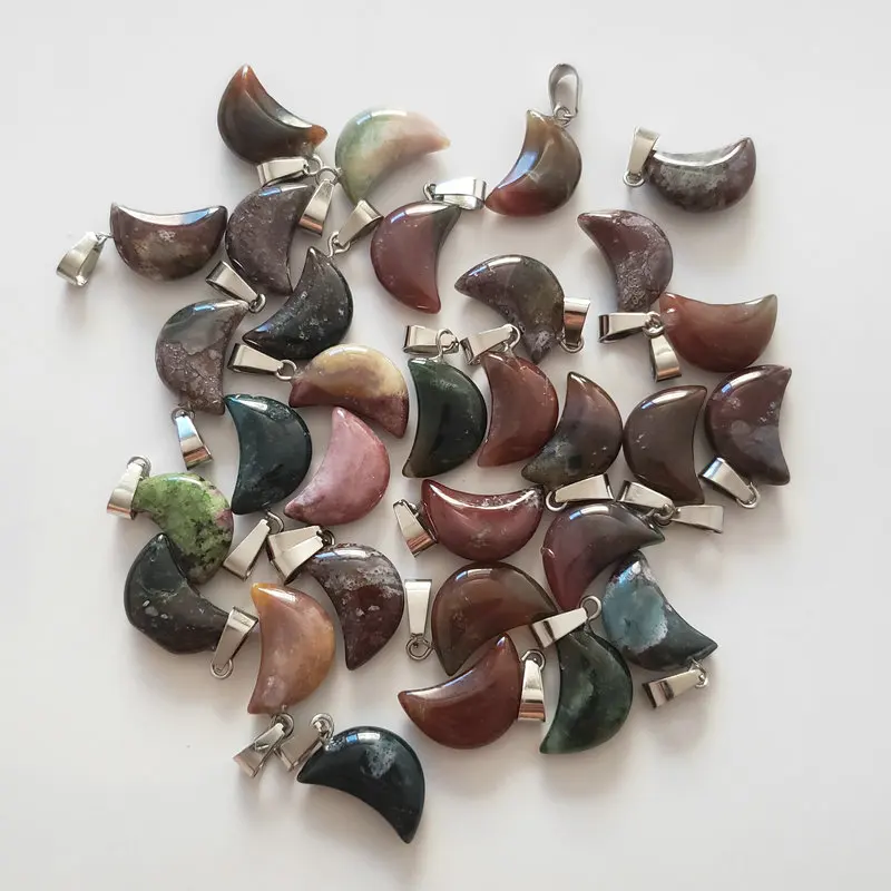 2019 Fashion India Onyx Moon charm natural stone pendants necklace for jewelry making 50pcs Accessories Earrings
2019 Fashion India Onyx Moon charm natural stone pendants necklace for jewelry making 50pcs Accessories Earrings