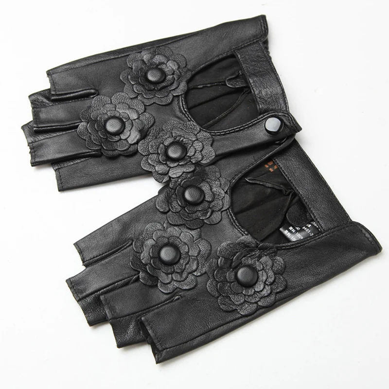 2018 Spring New Half-Finger Black Gloves Women'S Genuine Leather Gloves Driving Half-Finger Fitness Gloves HN0707-5
2018 Spring New Half-Finger Black Gloves Women'S Genuine Leather Gloves Driving Half-Finger Fitness Gloves HN0707-5