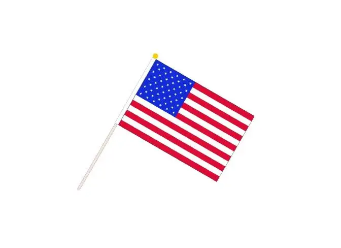 100Pcs 14*21Cm A plastic Stick American Handing Flag Polyester Material Hand flag American Style Banner Ensign
100Pcs 14*21Cm A plastic Stick American Handing Flag Polyester Material Hand flag American Style Banner Ensign