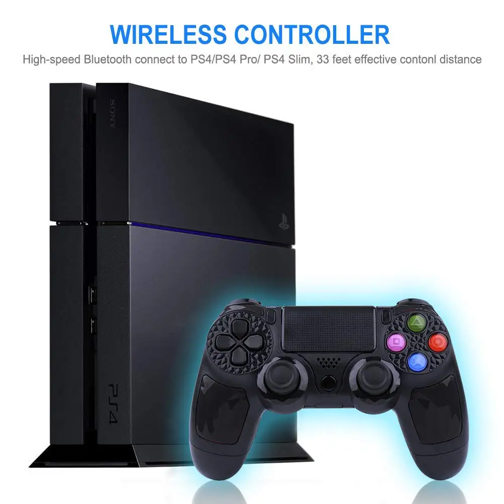 K ISHAKO for PS4 Controller Wireless Double Shock Gamepad for Playstation 4 Remote, Sixaxis PS4 Controller with Charging Cable
K ISHAKO for PS4 Controller Wireless Double Shock Gamepad for Playstation 4 Remote, Sixaxis PS4 Controller with Charging Cable