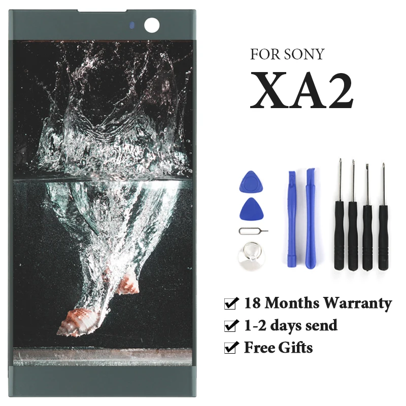 1pc Replacement LCD 5.2" inch For Sony Xperia XA2 H3113 Screen Display Digitize Phone Assembly Compatible No Dead Pixel |