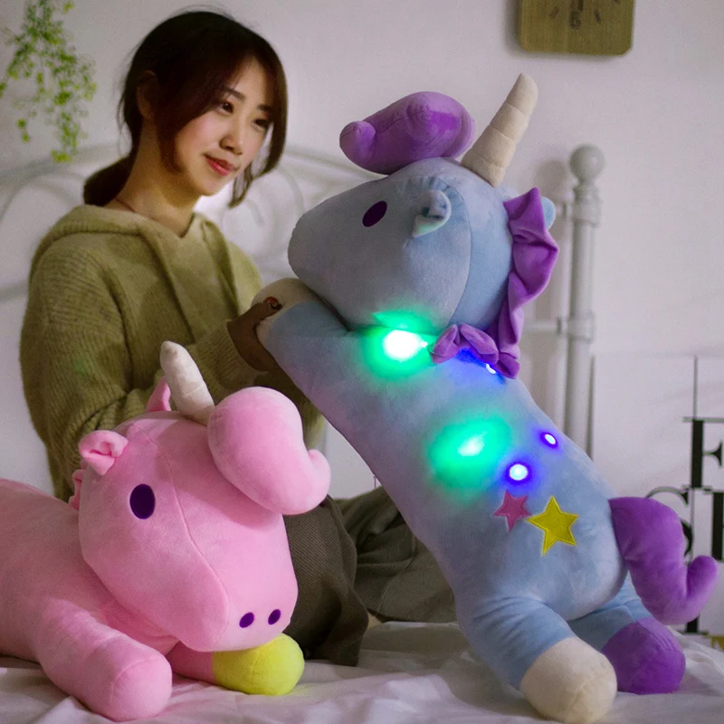 60/80cm Creative Light Up LED Bluetooth Music Unicorn Stuffed Animals Plush Toy Colorful Glowing Horse Christmas Gift For Kids
60/80cm Creative Light Up LED Bluetooth Music Unicorn Stuffed Animals Plush Toy Colorful Glowing Horse Christmas Gift For Kids