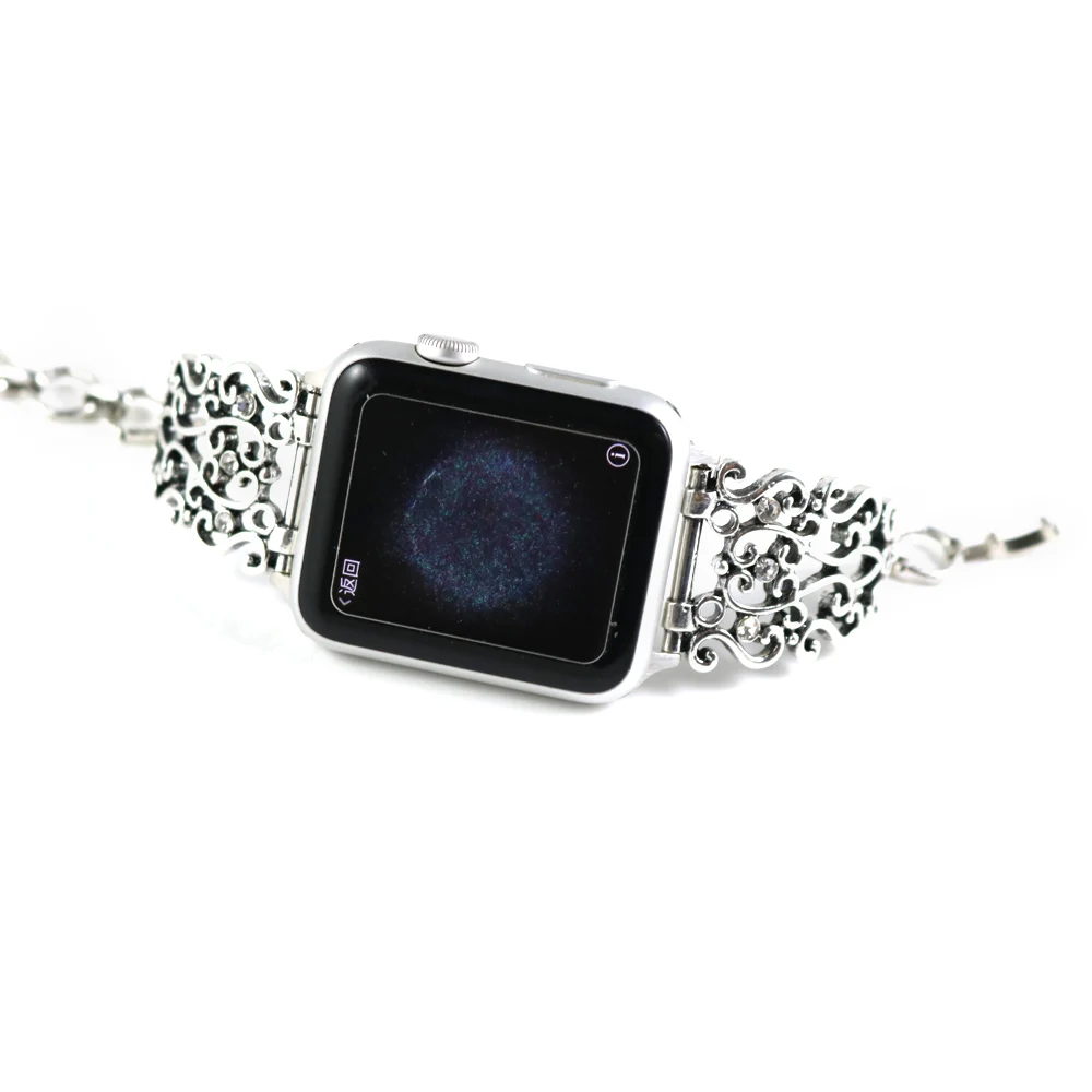 Fashion Bracelet for Apple Watch Band Series 6/5/4/3/2/SE Retro Metal Strap Carved Wrist Belt for iWatch 38mm 42mm 40mm 44mm
Fashion Bracelet for Apple Watch Band Series 6/5/4/3/2/SE Retro Metal Strap Carved Wrist Belt for iWatch 38mm 42mm 40mm 44mm